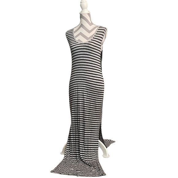 J crew Sleeveless stripe Maxi Dress - Picture 1 of 6